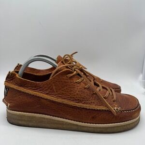 Huckberry Mens Yogifootwear Finn II Leather Shoe Chestnut Brown Size 8
